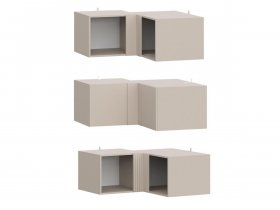 Антресоль (АН50+АН75+планка) Эккервуд (меланж) в Пролетарском - proletarskij.mebel-nsk.ru | фото