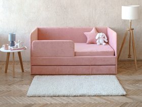 Диван-кровать Happy (коралловый) в Пролетарском - proletarskij.mebel-nsk.ru | фото