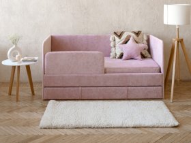 Диван-кровать Happy (розовый) в Пролетарском - proletarskij.mebel-nsk.ru | фото