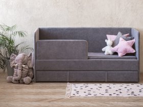 Диван-кровать Happy (темно-серый) в Пролетарском - proletarskij.mebel-nsk.ru | фото