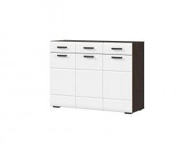 Комод 1200 КМ-01 Либерти (венге/белый глянец) в Пролетарском - proletarskij.mebel-nsk.ru | фото
