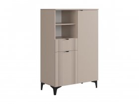 Комод 2 Рич (кашемир/фрапучино матовый/черный) в Пролетарском - proletarskij.mebel-nsk.ru | фото