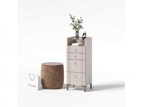 Комод 4 ящика КМ2 Одетта (дуб эндгрей/меланж) в Пролетарском - proletarskij.mebel-nsk.ru | фото