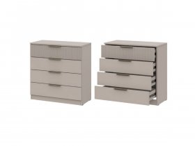 Комод 4 ящика (ЛДСП/МДФ) Эккервуд (меланж) в Пролетарском - proletarskij.mebel-nsk.ru | фото