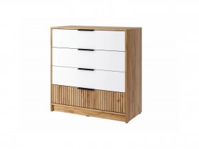 Комод КМ-001 Ивис (дуб крафт золотой/белый) в Пролетарском - proletarskij.mebel-nsk.ru | фото