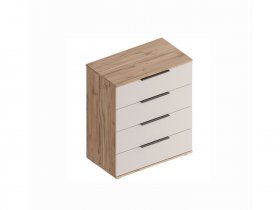 Комод с ящиками Сицилия (дуб альпийский/тефия) в Пролетарском - proletarskij.mebel-nsk.ru | фото