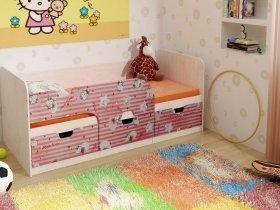 Кровать детская с ящиками 1,86 Минима Hello Kitty в Пролетарском - proletarskij.mebel-nsk.ru | фото