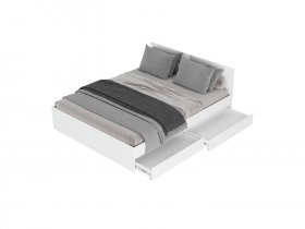 Кровать двуспальная с ящиками 1,4м Симпл КР-12 в Пролетарском - proletarskij.mebel-nsk.ru | фото