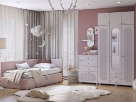 Модульная детская Милана (белое дерево/сакура) в Пролетарском - proletarskij.mebel-nsk.ru | фото