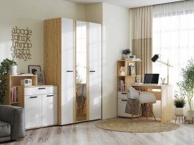Модульная детская Санса (дуб сонома/белый) в Пролетарском - proletarskij.mebel-nsk.ru | фото