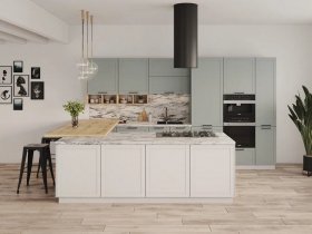 Модульная кухня Перо 3,4м (оазис) в Пролетарском - proletarskij.mebel-nsk.ru | фото