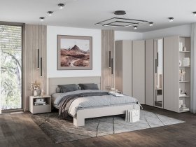 Модульная спальня Люмо (кашемир) в Пролетарском - proletarskij.mebel-nsk.ru | фото