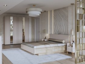 Модульная спальня Одетта (дуб эндгрей/меланж) в Пролетарском - proletarskij.mebel-nsk.ru | фото