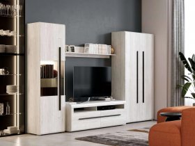 Модульная стенка Ницца (дуб витенберг) в Пролетарском - proletarskij.mebel-nsk.ru | фото