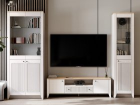 Модульная стенка Валенсия в Пролетарском - proletarskij.mebel-nsk.ru | фото
