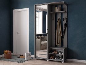 Прихожая «Ларго-2» (графит серый) в Пролетарском - proletarskij.mebel-nsk.ru | фото