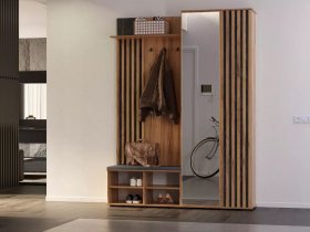 Прихожая Марракеш (дуб вотан/цемент темный) в Пролетарском - proletarskij.mebel-nsk.ru | фото