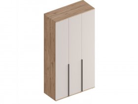 Шкаф 3-ств Сицилия (дуб альпийский/тефия) в Пролетарском - proletarskij.mebel-nsk.ru | фото