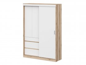 Шкаф-купе (1,5м) Брауни (дуб делано/белый) в Пролетарском - proletarskij.mebel-nsk.ru | фото