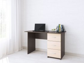Стол письменный Сити-1 (венге/дуб молочный) в Пролетарском - proletarskij.mebel-nsk.ru | фото