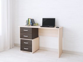 Стол письменный Сити-2 (венге/дуб молочный) в Пролетарском - proletarskij.mebel-nsk.ru | фото