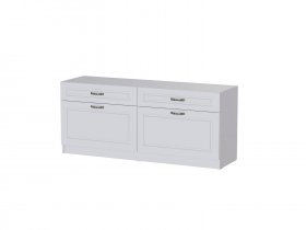 Тумба под ТВ Апполия гостиная (белый/белый дуб) в Пролетарском - proletarskij.mebel-nsk.ru | фото
