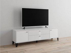 Тумба под ТВ Парус-10 (белый/белый снег) в Пролетарском - proletarskij.mebel-nsk.ru | фото
