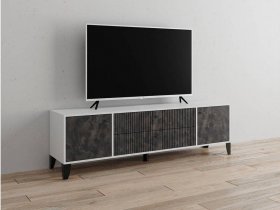 Тумба под ТВ Парус-10 (белый/мальта грей) в Пролетарском - proletarskij.mebel-nsk.ru | фото