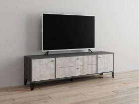 Тумба под ТВ Парус-10 (графит/мальта) в Пролетарском - proletarskij.mebel-nsk.ru | фото