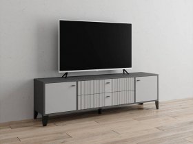 Тумба под ТВ Парус-10 (графит/светло-серый) в Пролетарском - proletarskij.mebel-nsk.ru | фото