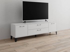 Тумба под ТВ Парус-13 (белый) в Пролетарском - proletarskij.mebel-nsk.ru | фото
